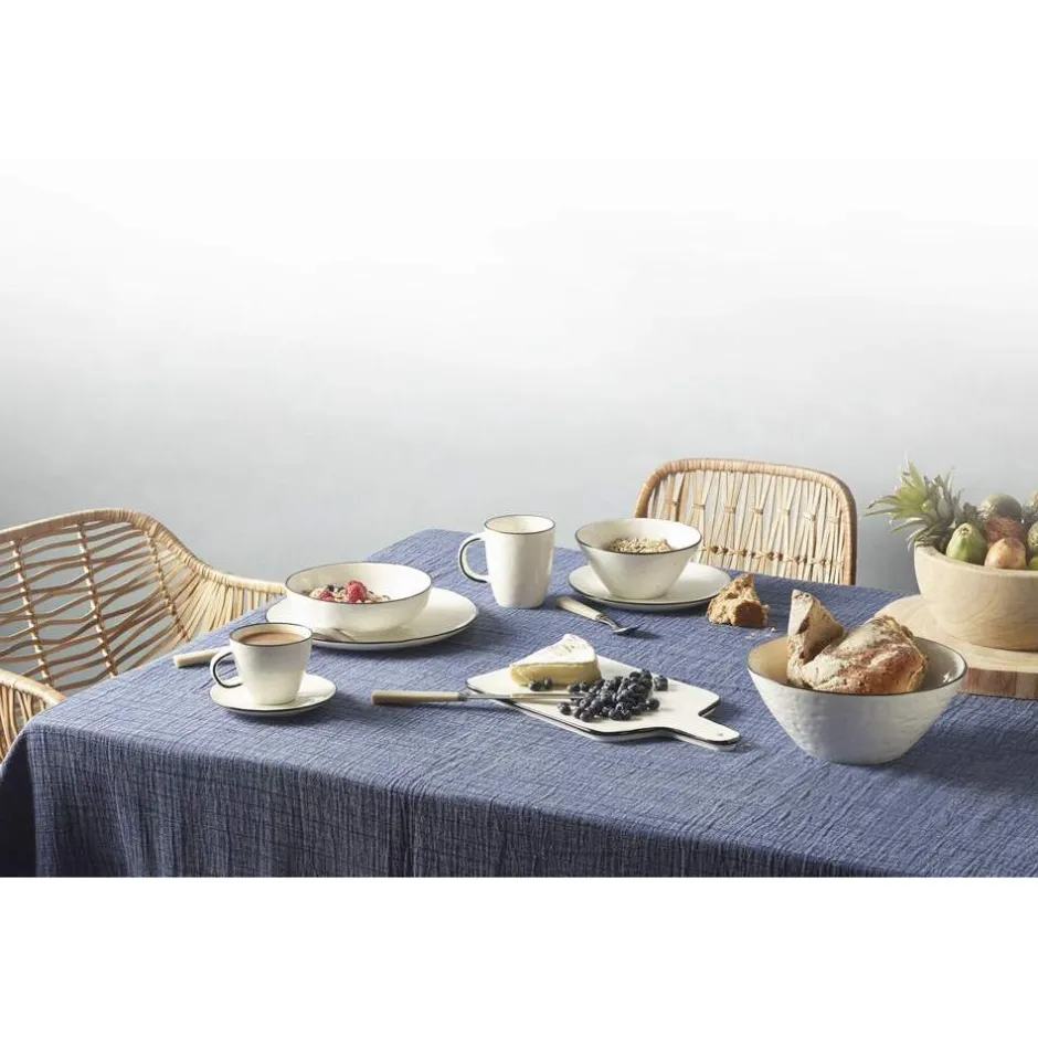 Pomax Vaisselle-BASIL - assiette plate - porcelaine - DIA 26 cm - blanc