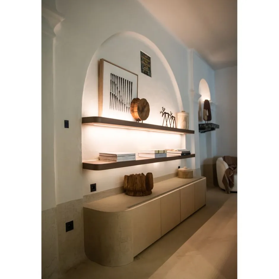 Pomax Tableau / Déco Murale-BERGAMO - toile avec cadre - lin / mdf - L 63 x W 4,3 x H 63 cm - noir/blanc