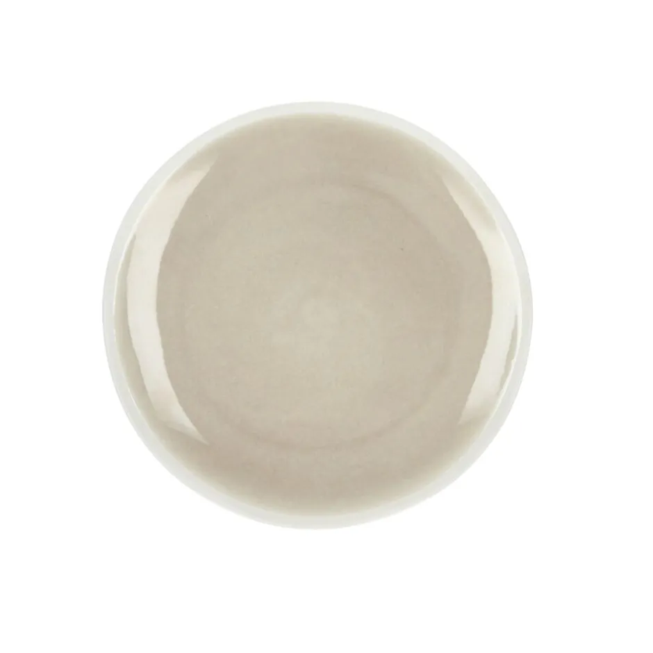 Pomax Vaisselle-BISCOTTI - assiette à dessert - porcelaine - DIA 20 x H 2 cm - gris/beige