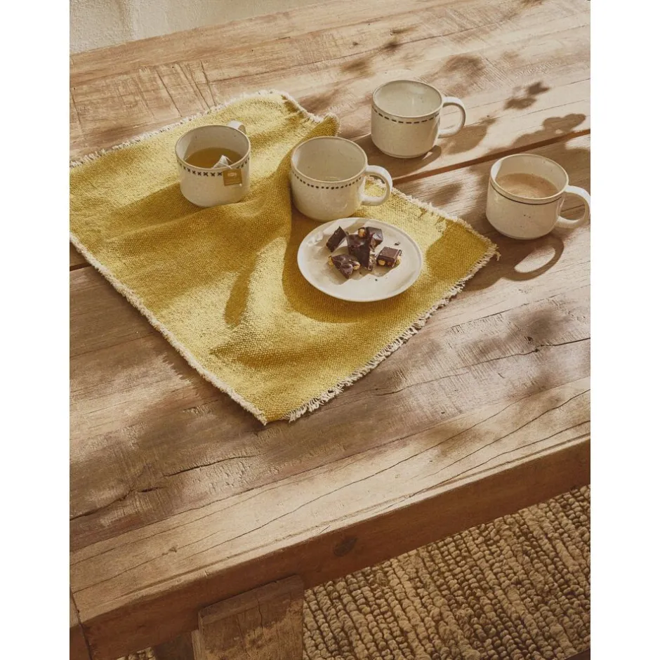 Pomax Vaisselle-BISCOTTI - assiette apéritif - porcelaine - DIA 14,6 x H 2 cm - écru