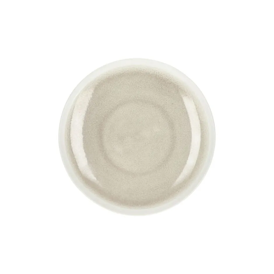 Pomax Vaisselle-BISCOTTI - assiette apéritif - porcelaine - DIA 14,6 x H 2 cm - gris/beige
