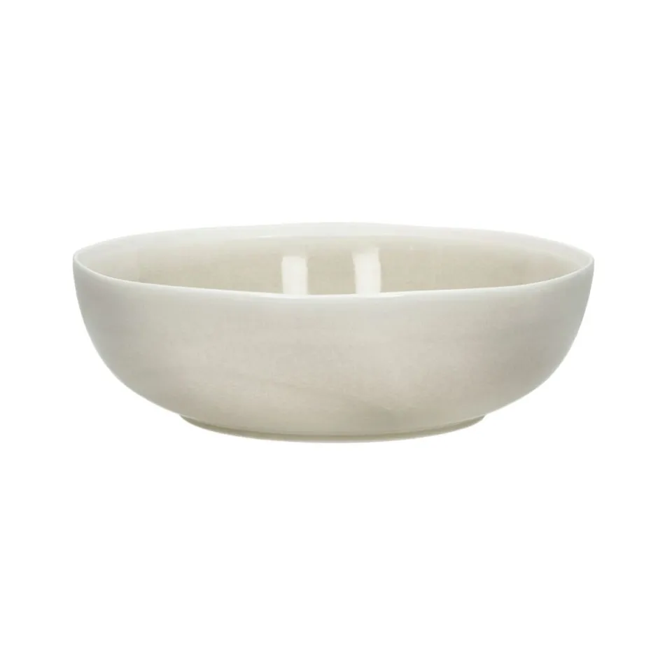 Pomax Vaisselle-BISCOTTI - bol à pâtes - porcelaine - DIA 22 x H 7 cm - gris/beige