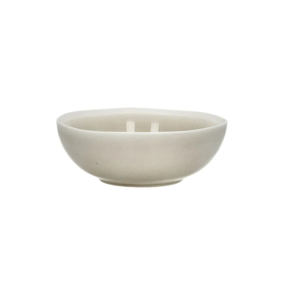 Pomax Vaisselle-BISCOTTI - bol à soupe - porcelaine - DIA 17 x H 6,3 cm - gris/beige