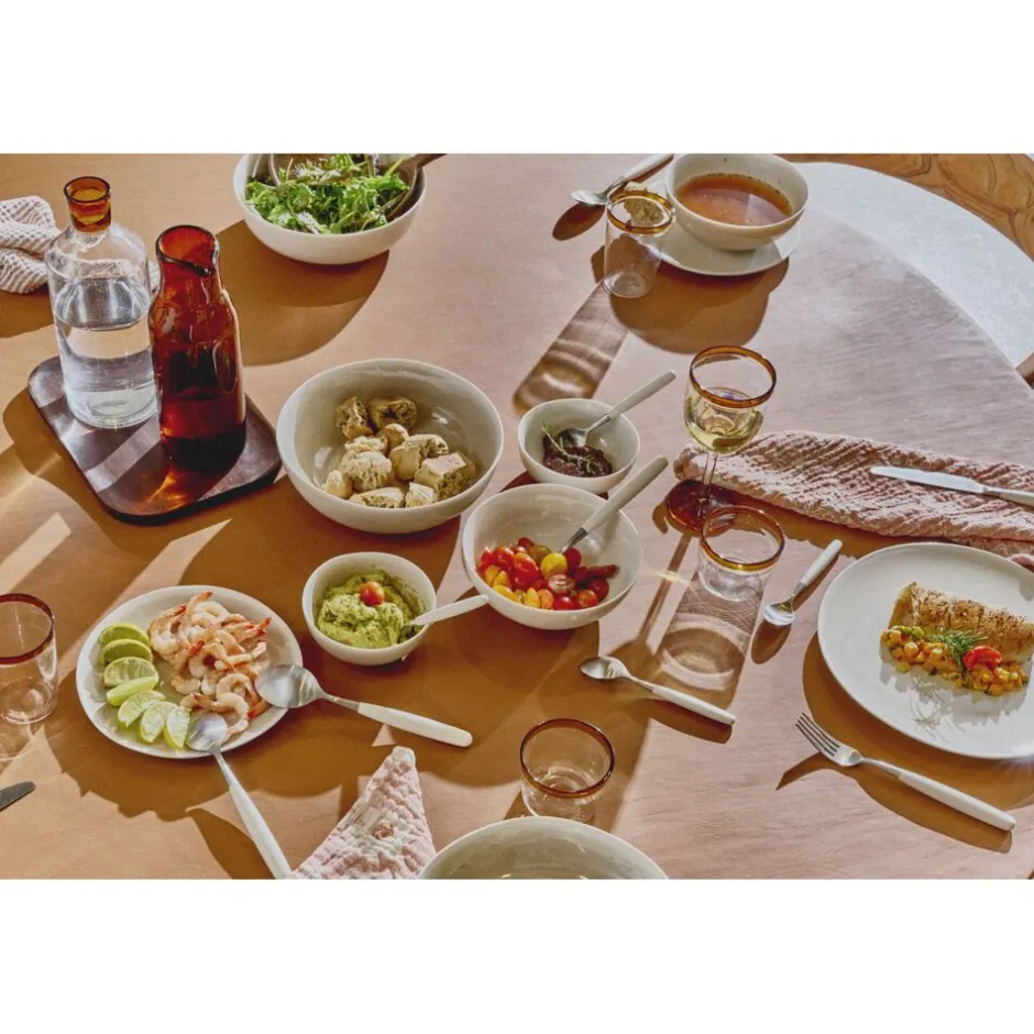 Pomax Vaisselle-BISCOTTI - bol à soupe - porcelaine - DIA 17 x H 6,3 cm - gris/beige