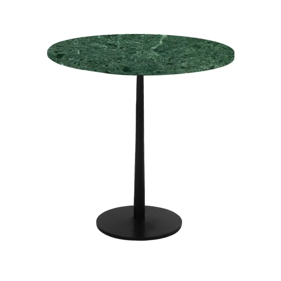 Pomax Tables-BISTRO - table à dîner - marbre / métal - DIA 70 x H 76 cm - vert