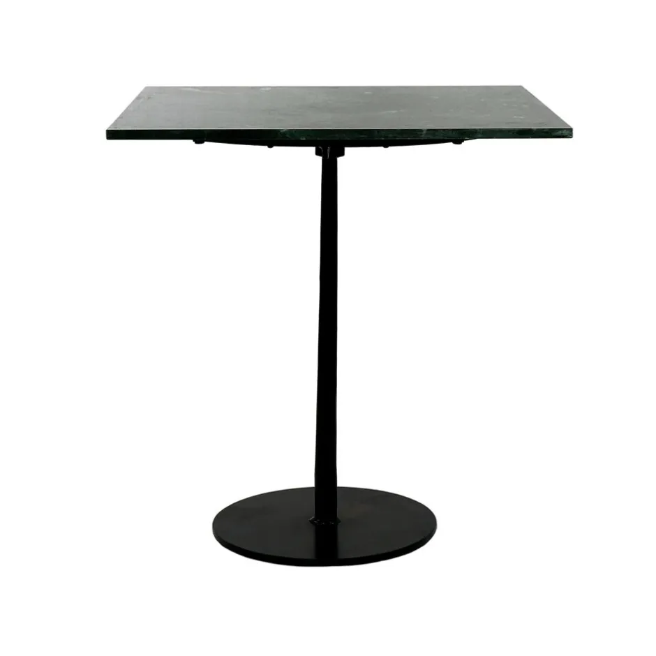 Pomax Tables-BISTRO - table à dîner - marbre / métal - L 70 x W 70 x H 76 cm - vert