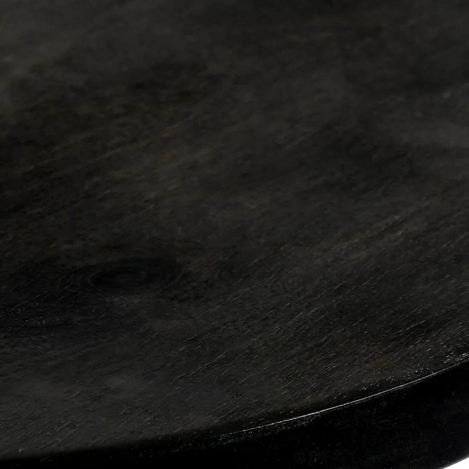 Pomax Tables-BISTRO - table de bar - bois de mangier / métal - DIA 70 x H 104 cm - noir