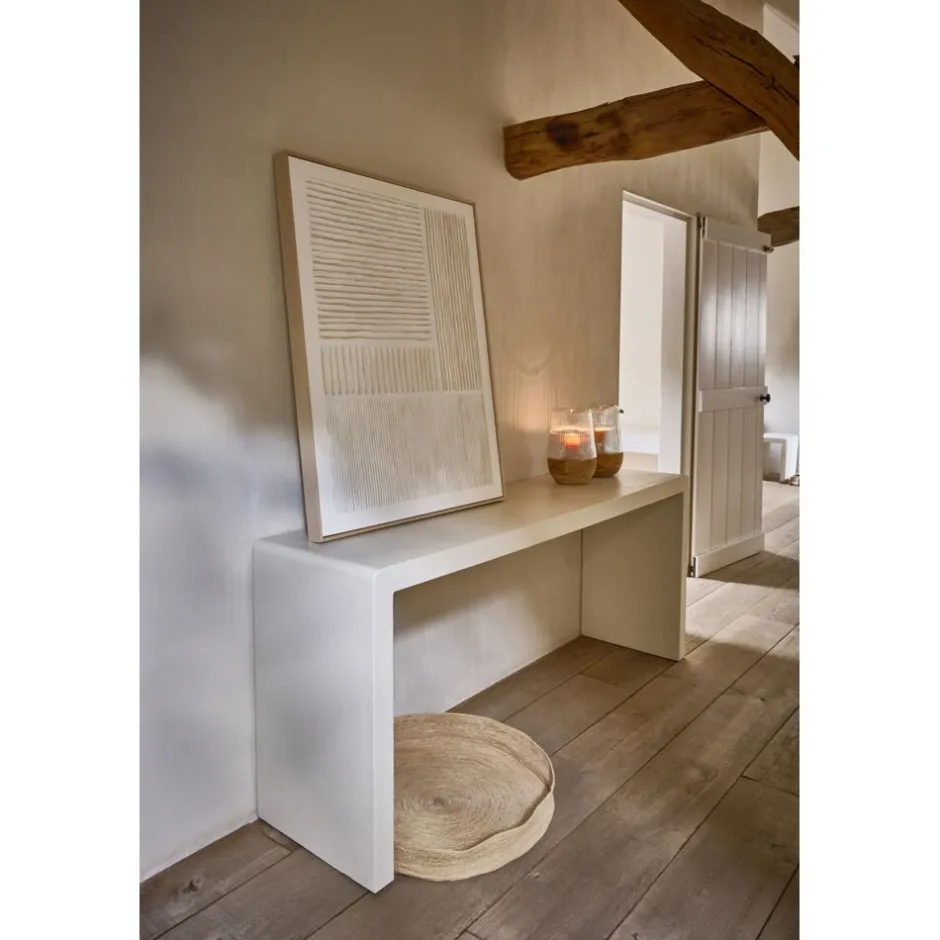 Pomax Tableau / Déco Murale-BLANCHE - toile avec cadre - bois de pin - L 80 x W 5 x H 100 cm - blanc