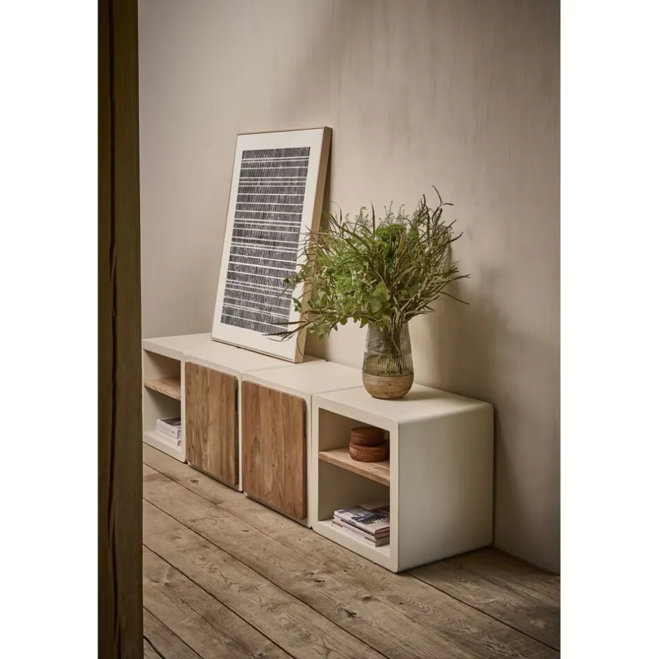 Pomax Tableau / Déco Murale-BLANCHE - toile avec cadre - bois de pin - L 90 x W 5 x H 120 cm - noir/blanc