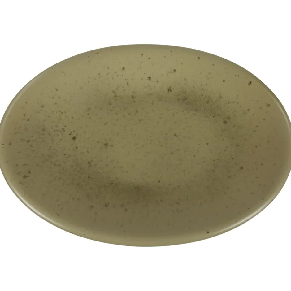 Pomax Vaisselle-BOSQUE - assiette de présentation - grès - L 40 x W 27 x H 4 cm - olive