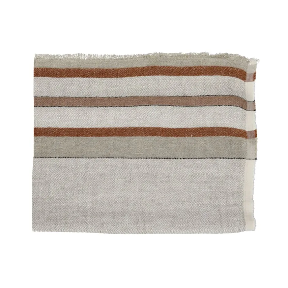 Pomax Plaids-BRUNELLO - nappe de table / plaid - lin - L 170 x W 130 cm - mix de couleurs