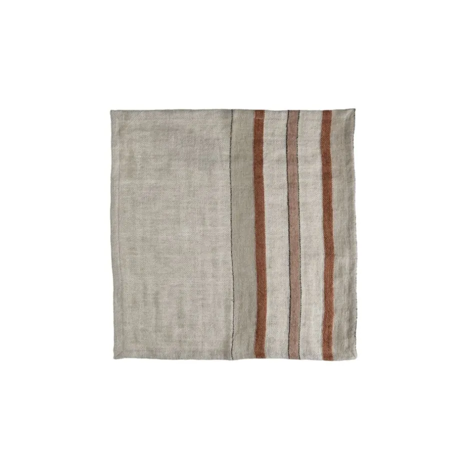 Pomax Linge De Table-BRUNELLO - serviette - lin - L 40 x W 40 cm - mix de couleurs