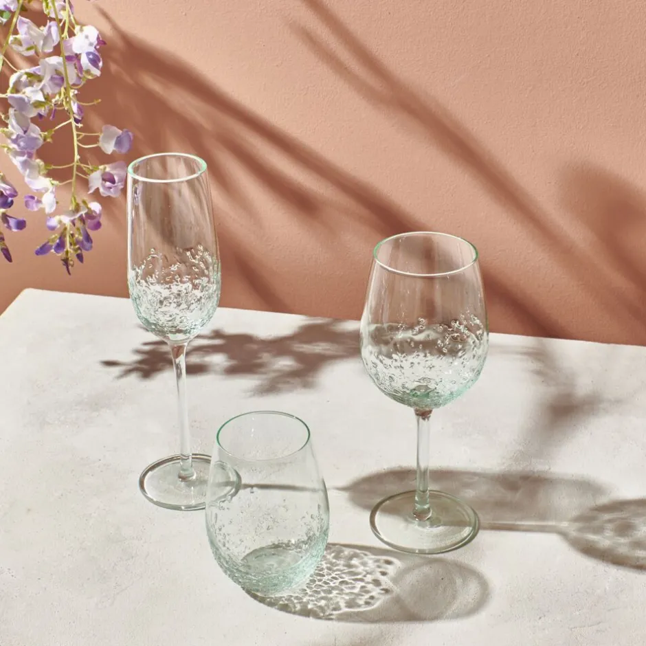 Pomax Verres-BUBBLE - verre à eau - verre - DIA 8,2 x H 11 cm - vert pâle