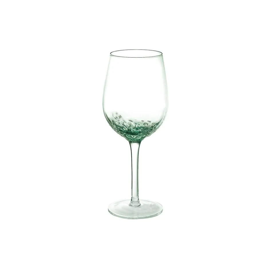 Pomax Verres-BUBBLE - verre à vin blanc - verre - DIA 8,5 x H 21 cm - vert pâle