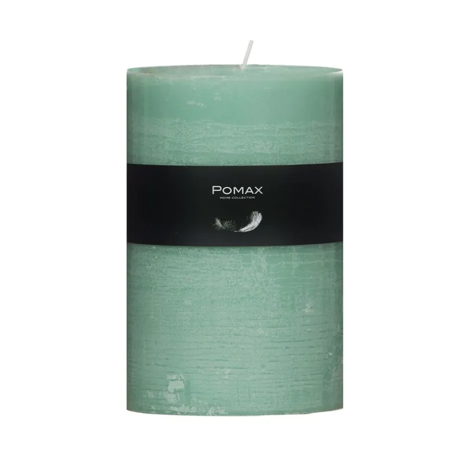 Pomax Bougies-CANDLE - bougie - cire de paraffine - DIA 10 x H 15 cm - aqua clair