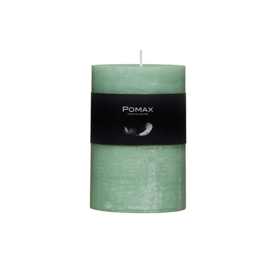 Pomax Bougies-CANDLE - bougie - cire de paraffine - DIA 7 x H 10 cm - aqua clair