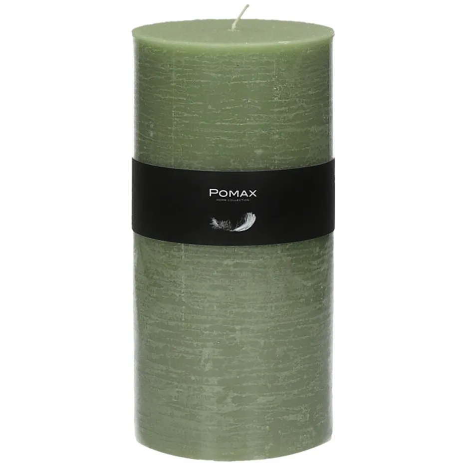 Pomax Bougies-CANDLE - bougie - cire de paraffine - DIA 10 x H 20 cm - avocat