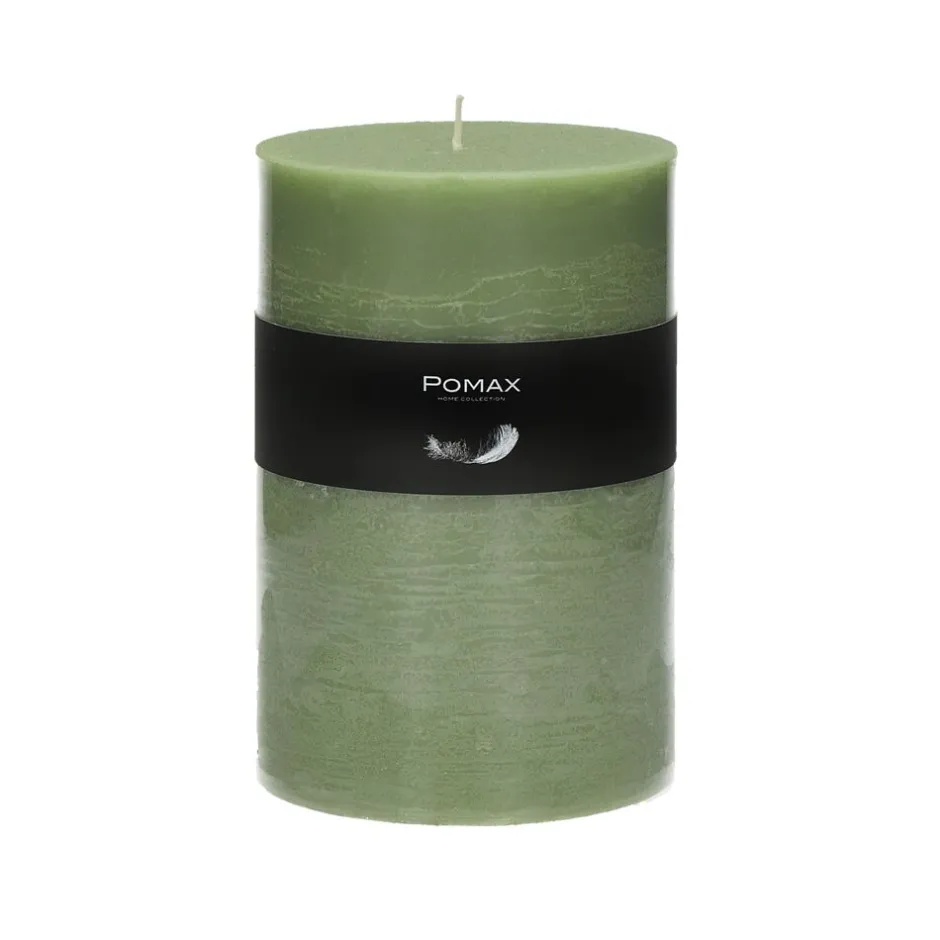 Pomax Bougies-CANDLE - bougie - cire de paraffine - DIA 10 x H 15 cm - avocat