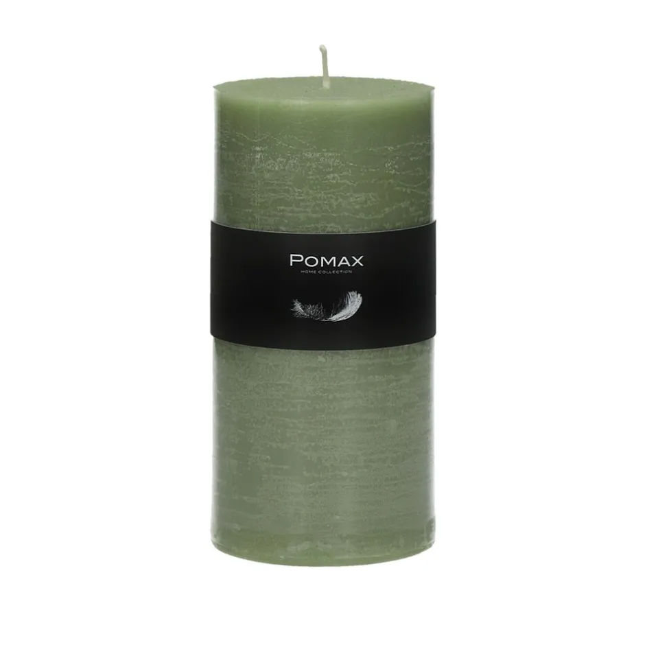 Pomax Bougies-CANDLE - bougie - cire de paraffine - DIA 7 x H 14 cm - avocat