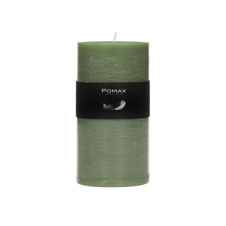Pomax Bougies-CANDLE - bougie - cire de paraffine - DIA 7 x H 14 cm - avocat