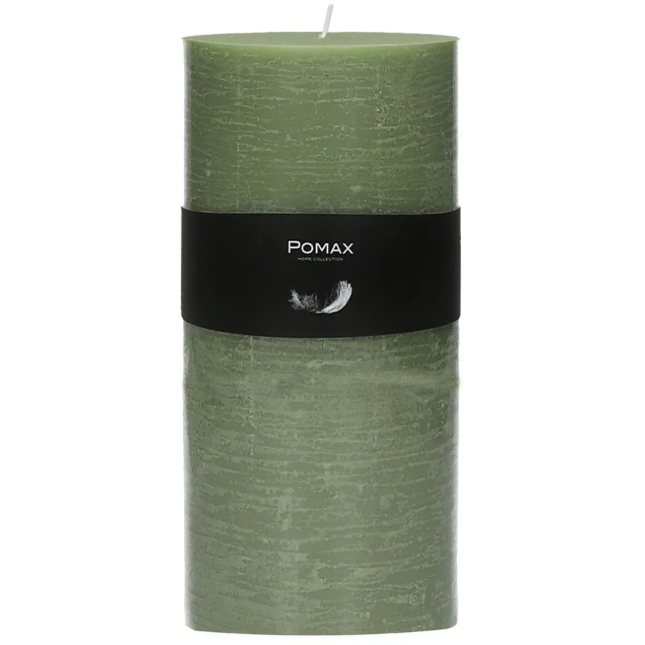 Pomax Bougies-CANDLE - bougie - cire de paraffine - DIA 10 x H 20 cm - avocat