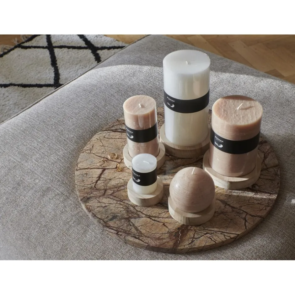 Pomax Bougies-CANDLE - bougie - cire de paraffine - DIA 10 x H 20 cm - Blanc