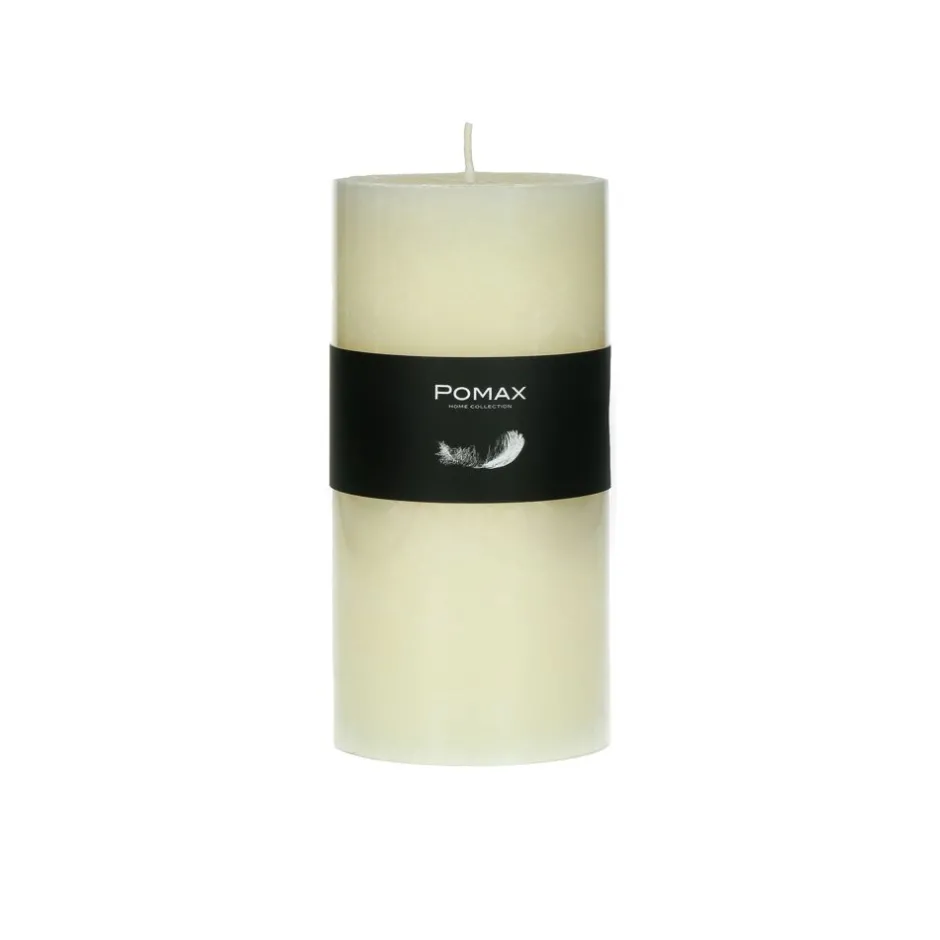 Pomax Bougies-CANDLE - bougie - cire de paraffine - DIA 7 x H 14 cm - ivoire