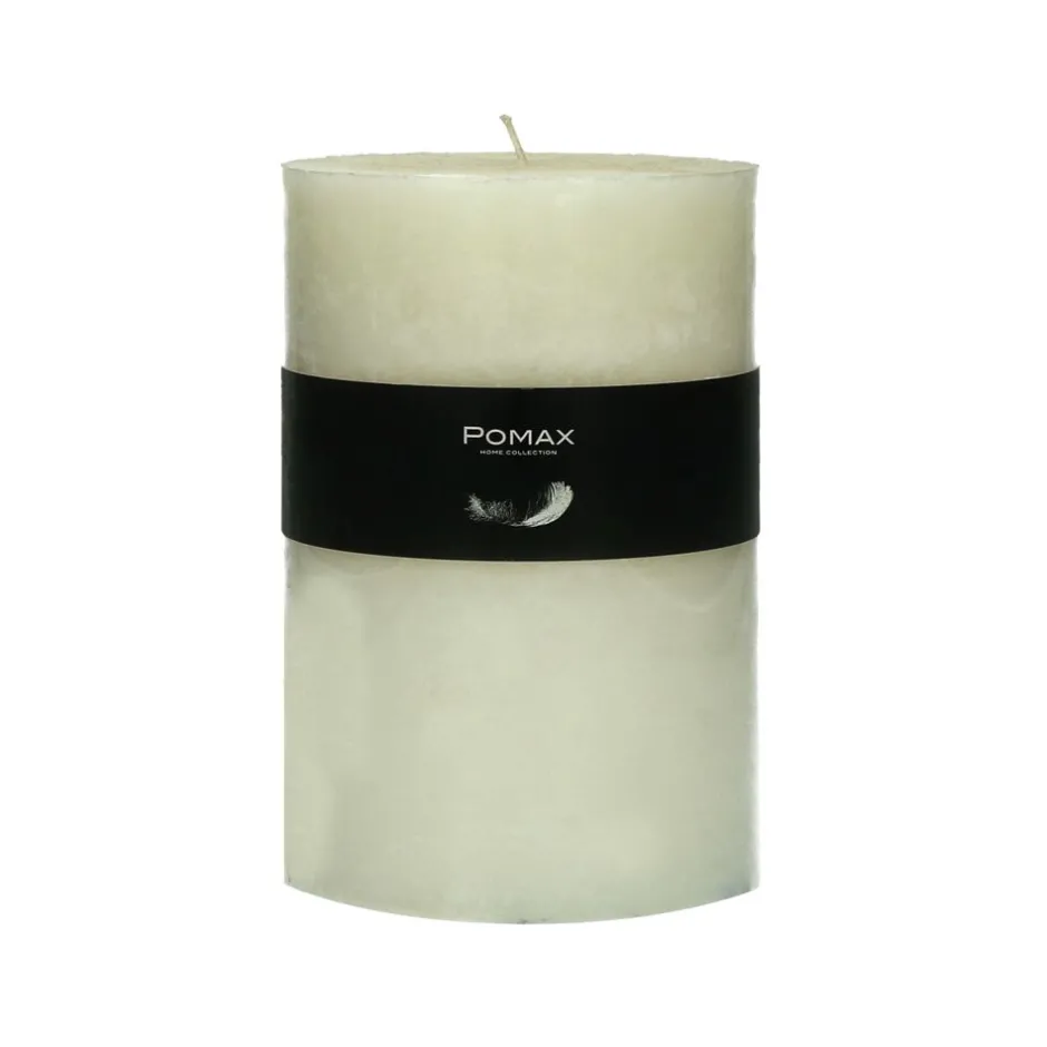 Pomax Bougies-CANDLE - bougie - cire de paraffine - DIA 10 x H 15 cm - ivoire