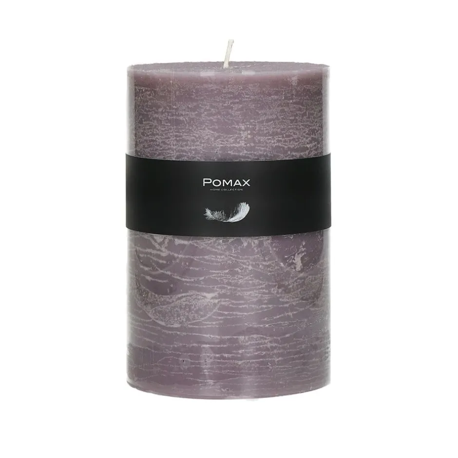 Pomax Bougies-CANDLE - bougie - cire de paraffine - DIA 10 x H 15 cm - lavande