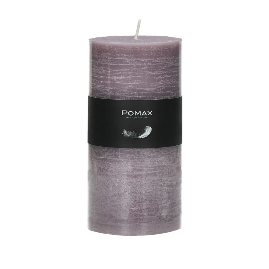 Pomax Bougies-CANDLE - bougie - cire de paraffine - DIA 7 x H 14 cm - lavande