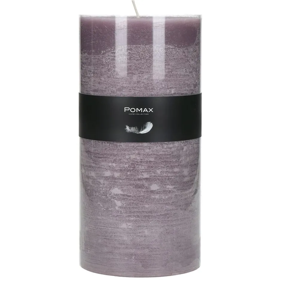 Pomax Bougies-CANDLE - bougie - cire de paraffine - DIA 10 x H 20 cm - lavande