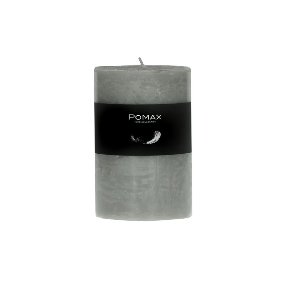Pomax Bougies-CANDLE - bougie - cire de paraffine - DIA 7 x H 10 cm - lin