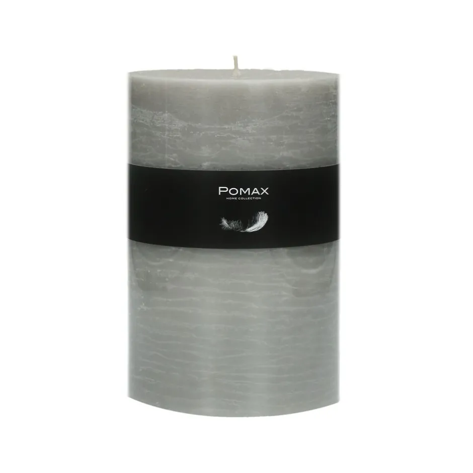 Pomax Bougies-CANDLE - bougie - cire de paraffine - DIA 10 x H 15 cm - lin