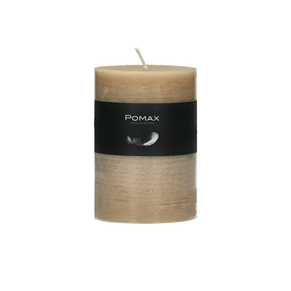 Pomax Bougies-CANDLE - bougie - cire de paraffine - DIA 7 x H 10 cm - miel