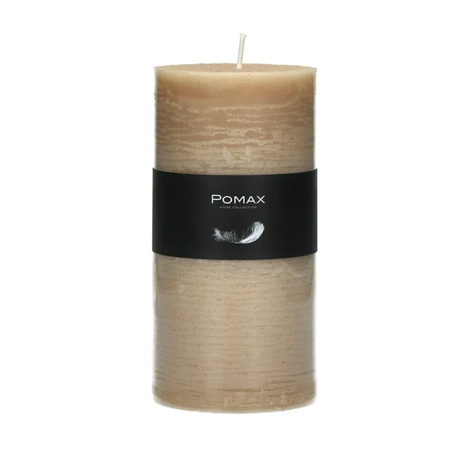 Pomax Bougies-CANDLE - bougie - cire de paraffine - DIA 7 x H 14 cm - miel