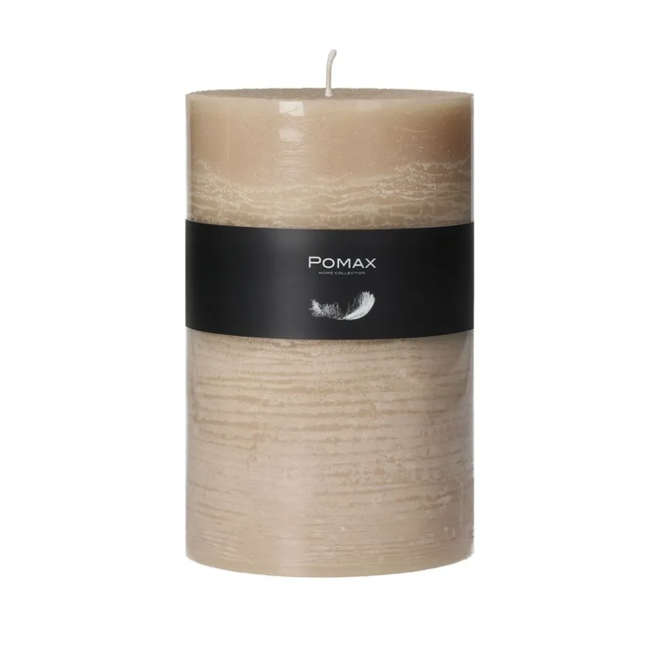 Pomax Bougies-CANDLE - bougie - cire de paraffine - DIA 10 x H 15 cm - miel