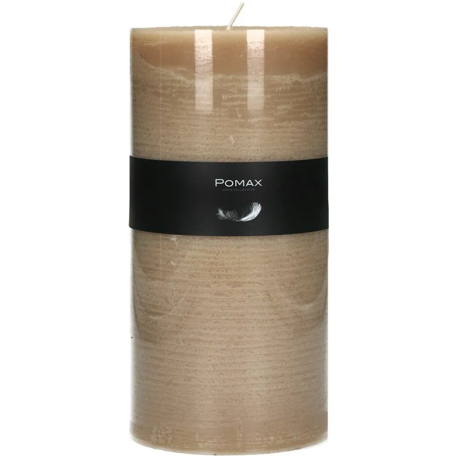 Pomax Bougies-CANDLE - bougie - cire de paraffine - DIA 10 x H 20 cm - miel