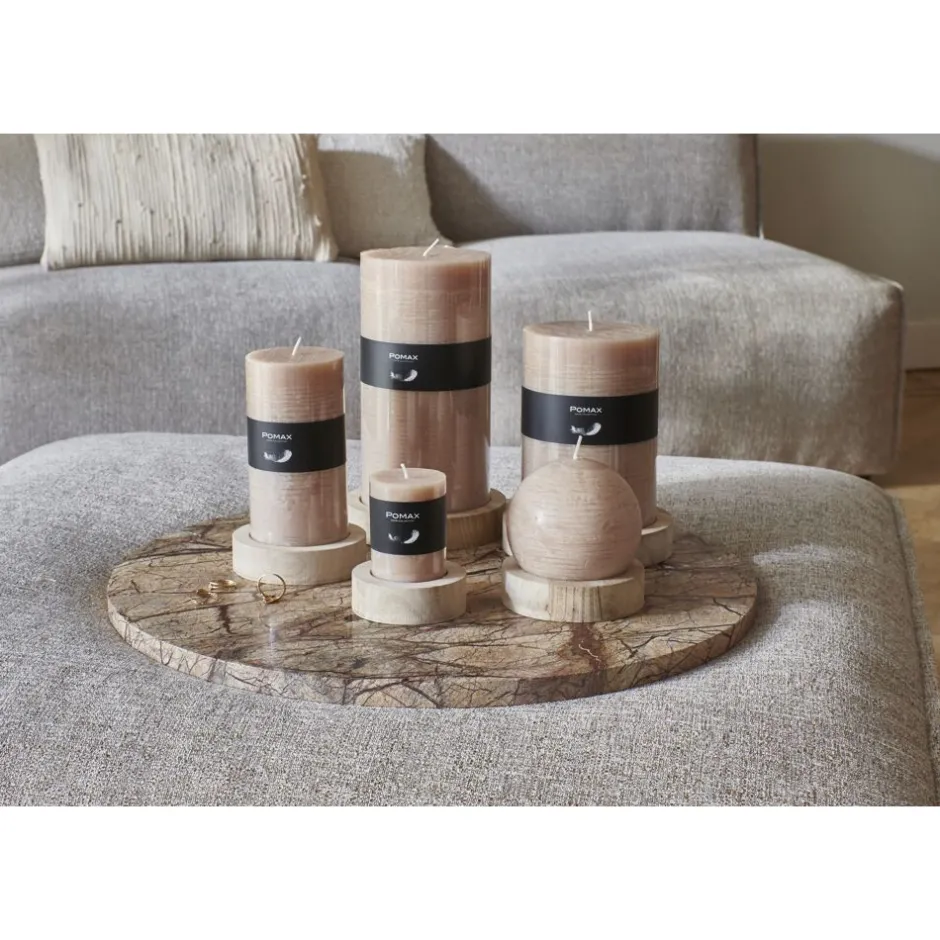 Pomax Bougies-CANDLE - bougie - cire de paraffine - DIA 10 x H 15 cm - miel