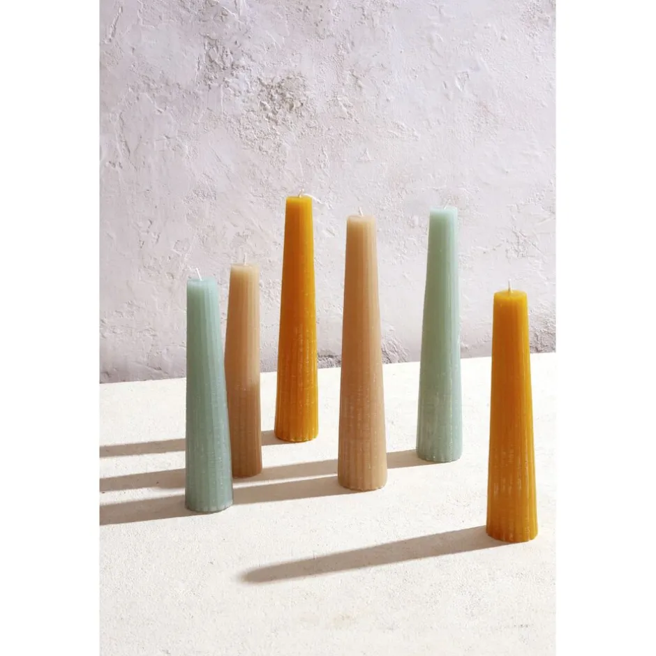 Pomax Bougies-CANDLE - bougie - cire de paraffine - DIA 4,2 x H 25 cm - miel