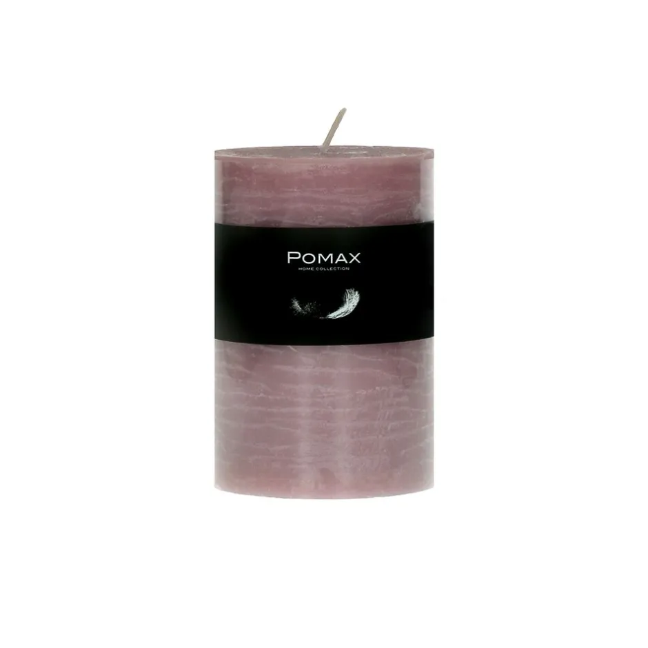 Pomax Bougies-CANDLE - bougie - cire de paraffine - DIA 7 x H 10 cm - rose clair