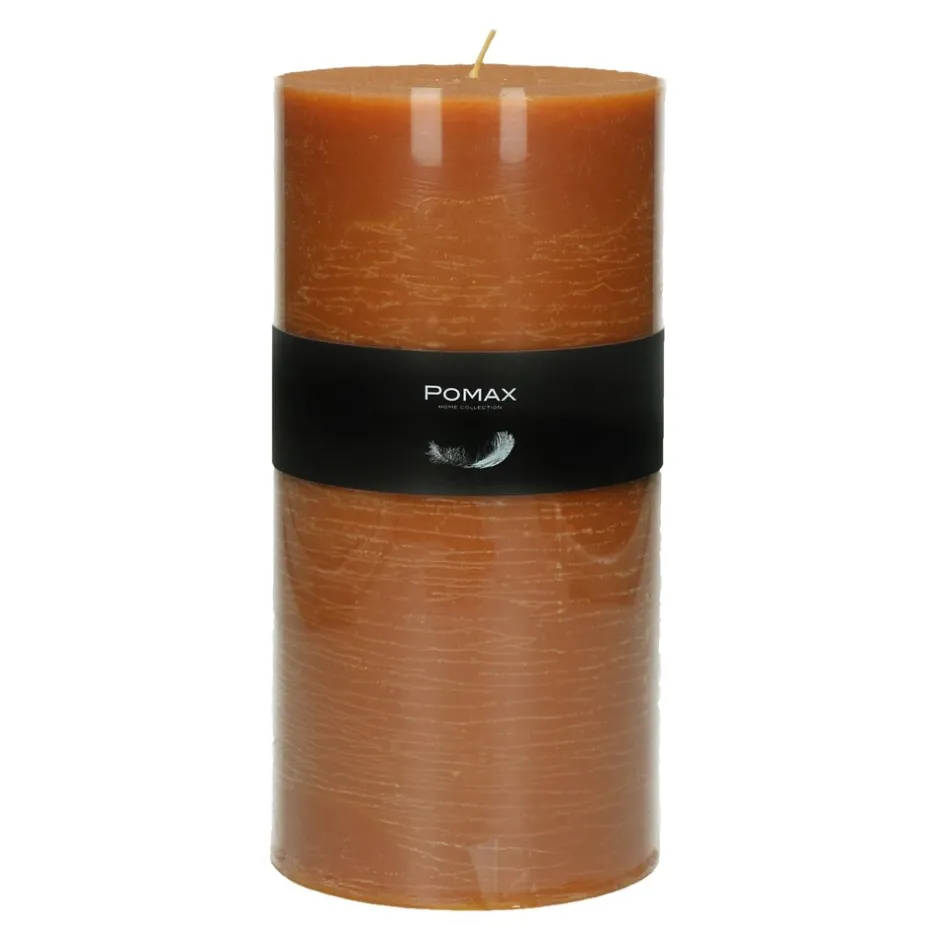 Pomax Bougies-CANDLE - bougie - cire de paraffine - DIA 10 x H 20 cm - rouille
