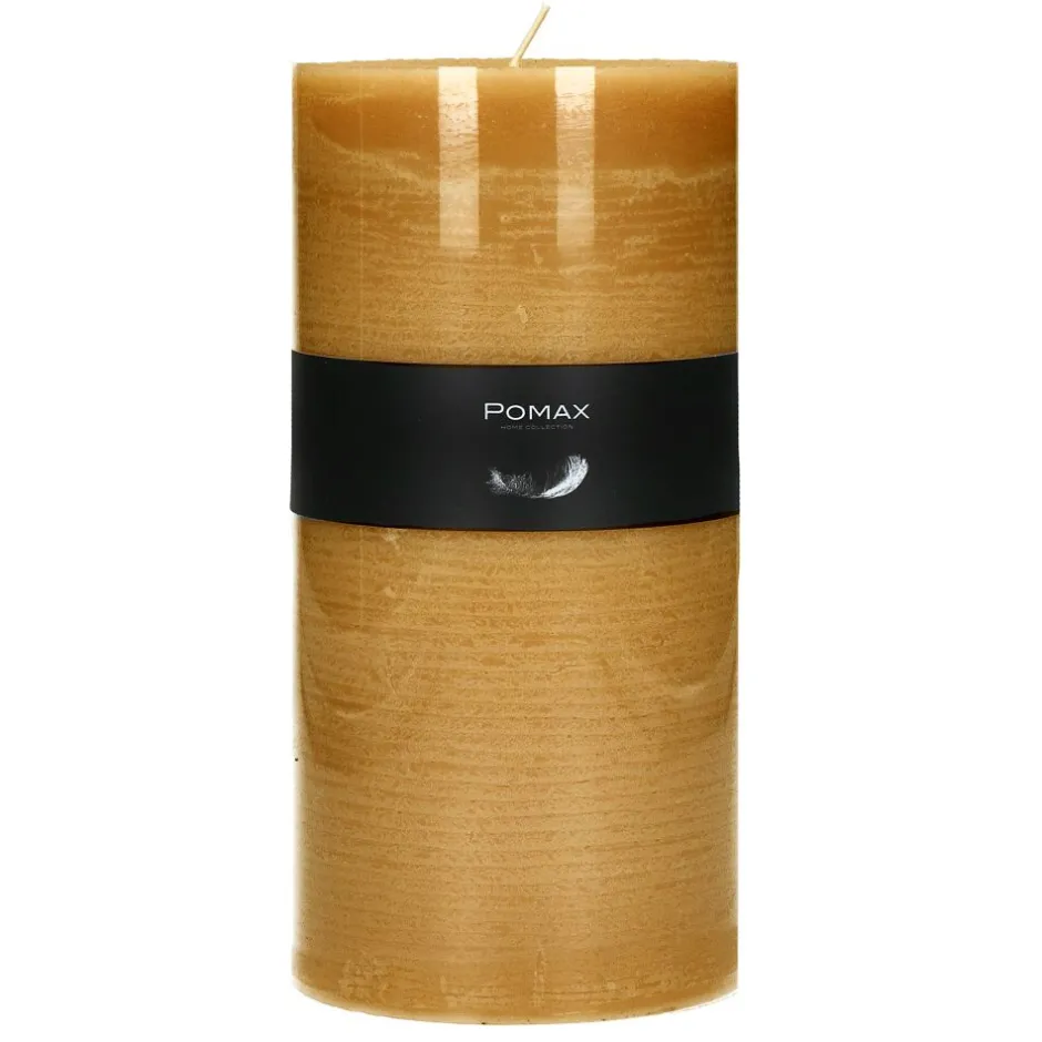 Pomax Bougies-CANDLE - bougie - cire de paraffine - DIA 10 x H 20 cm - soleil