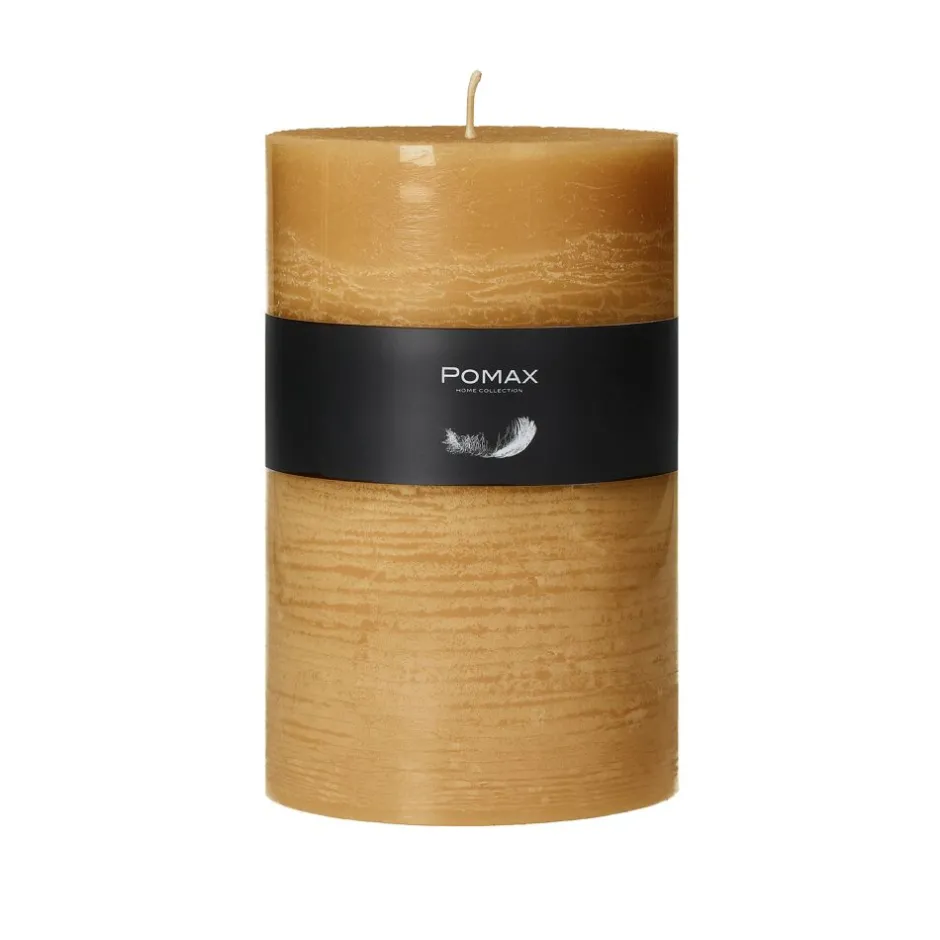 Pomax Bougies-CANDLE - bougie - cire de paraffine - DIA 10 x H 15 cm - soleil