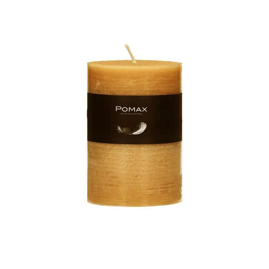 Pomax Bougies-CANDLE - bougie - cire de paraffine - DIA 7 x H 10 cm - soleil