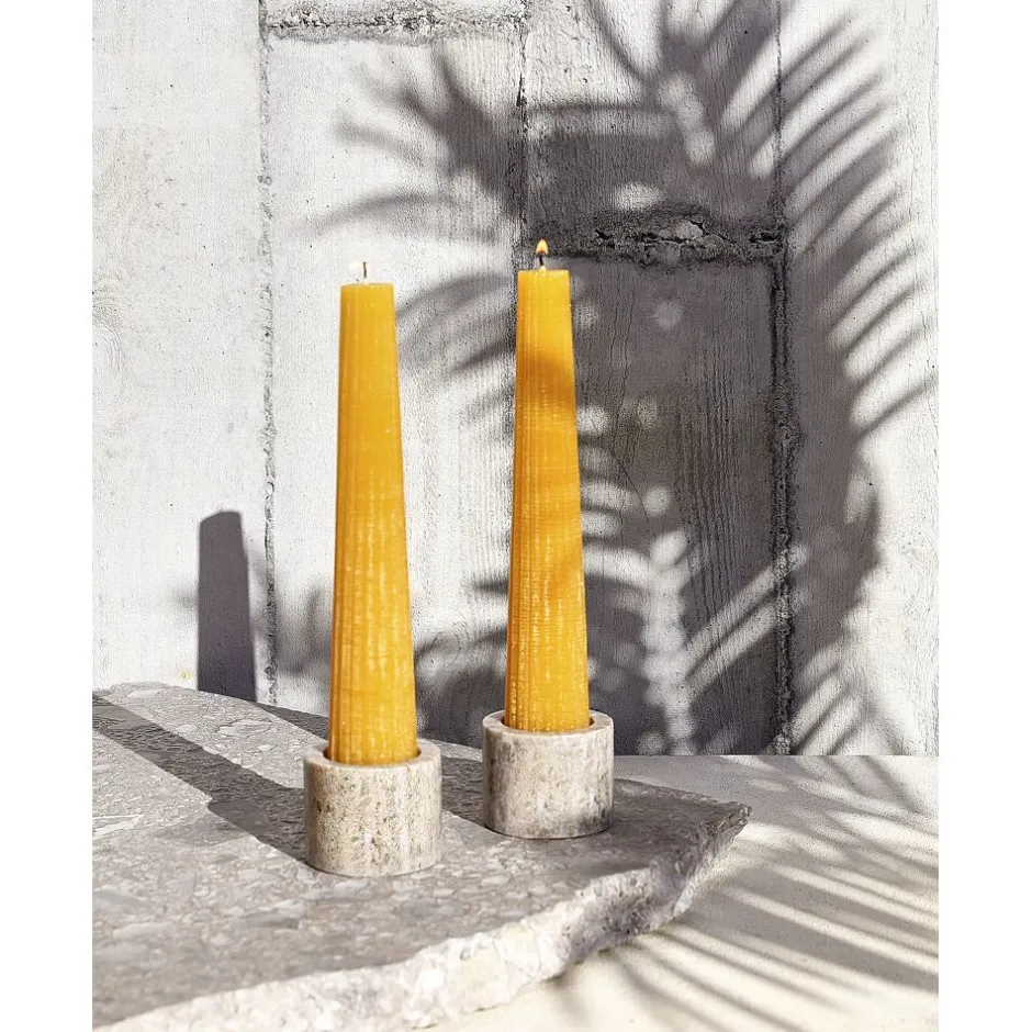 Pomax Bougies-CANDLE - bougie - cire de paraffine - DIA 4,2 x H 25 cm - soleil