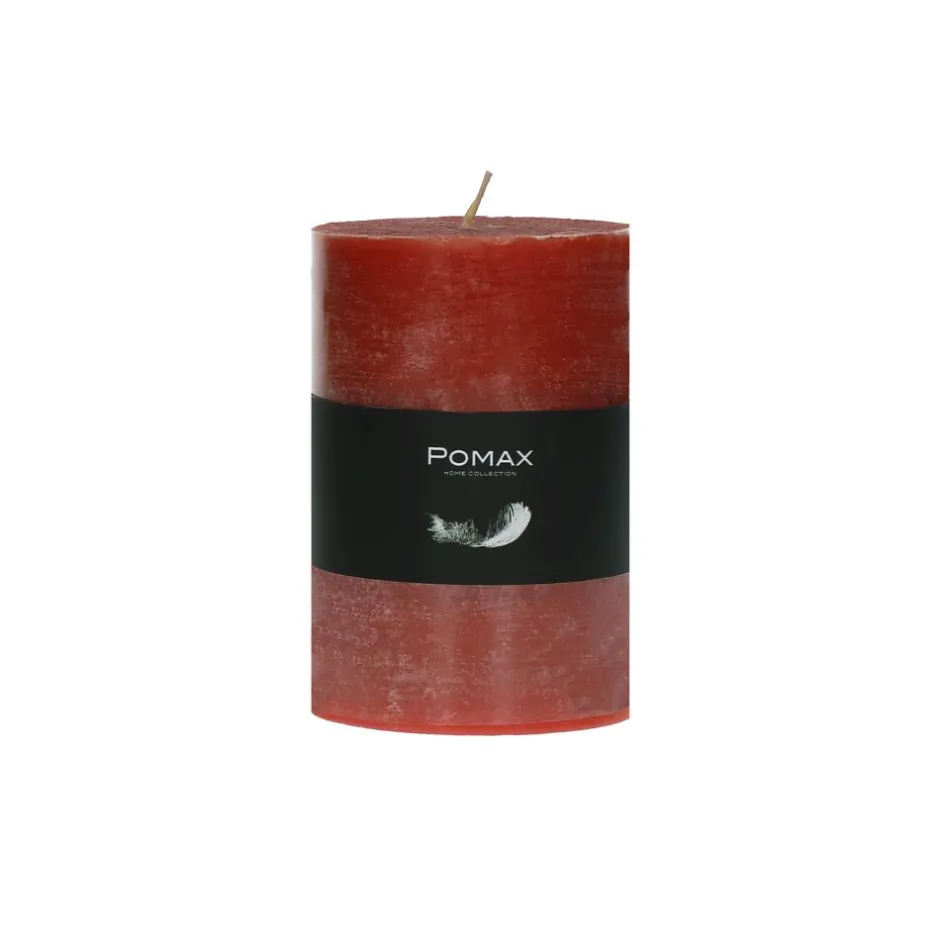 Pomax Bougies-CANDLE - bougie - cire de paraffine - DIA 7 x H 10 cm - terracotta