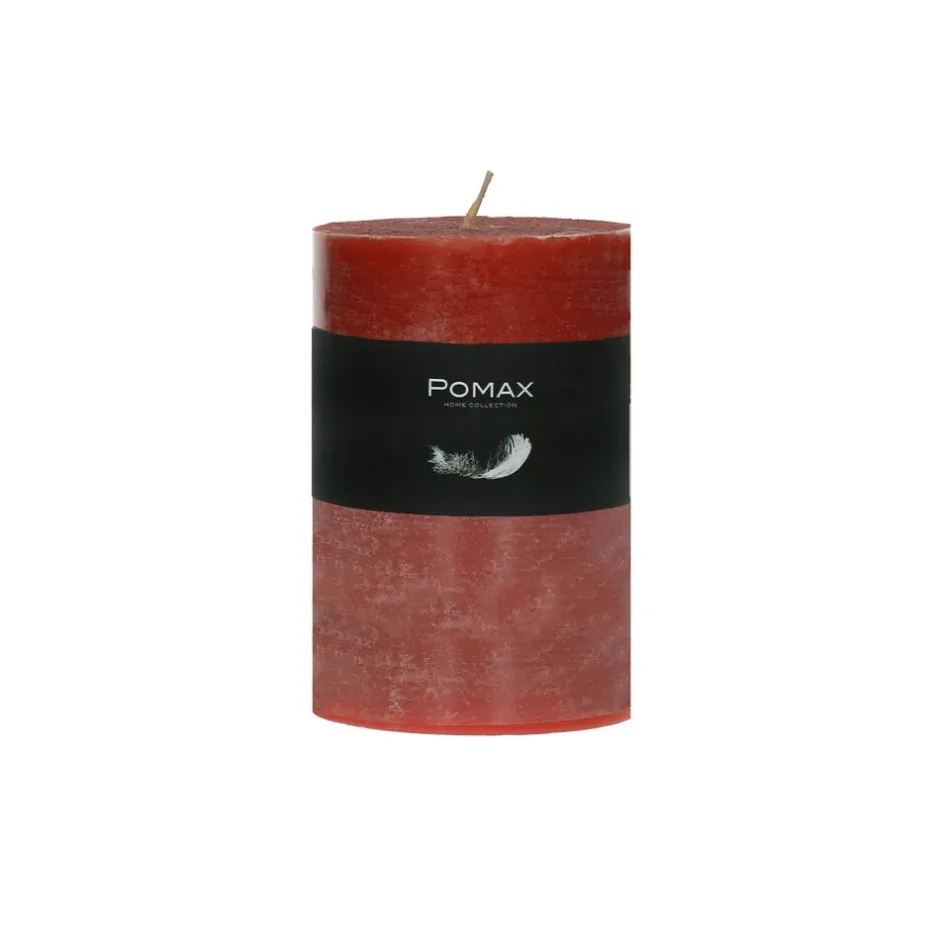 Pomax Bougies-CANDLE - bougie - cire de paraffine - DIA 7 x H 10 cm - terracotta