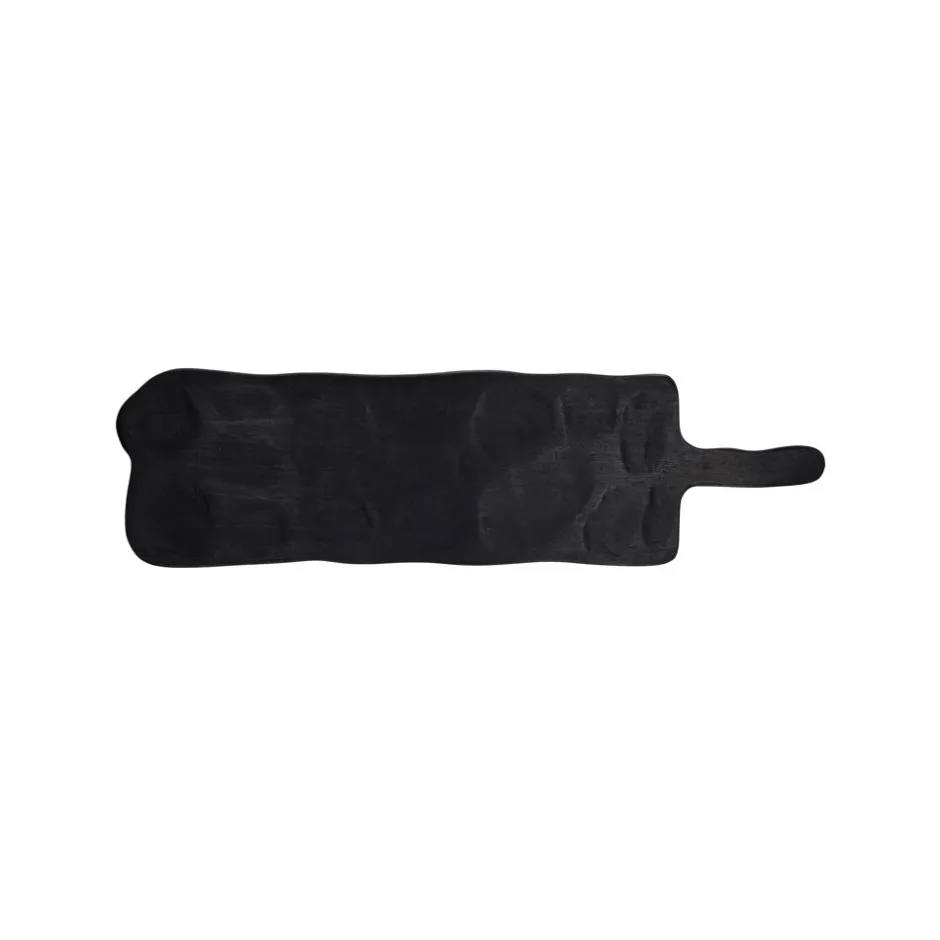 Pomax Planches À Découper-CAPRI - plateau - bois de mangier - L 15 x W 2,2 x H 53,5 cm - noir