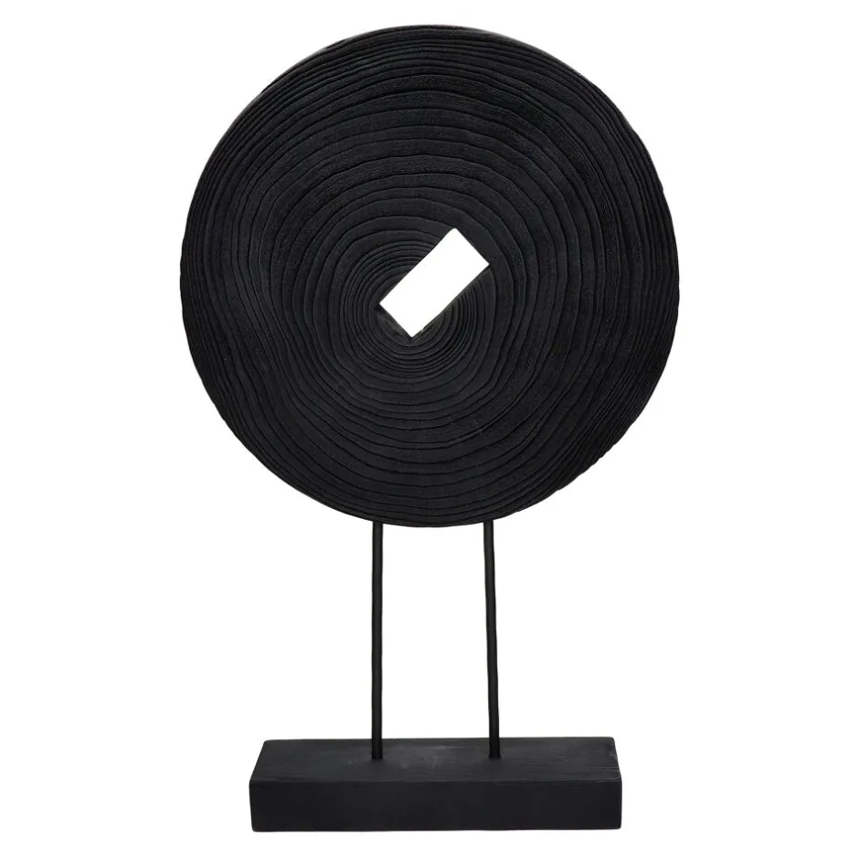 Pomax Objets De Décoration-CARDENA - objet déco - bois de paulownia - L 33 x W 9 x H 53 cm - noir