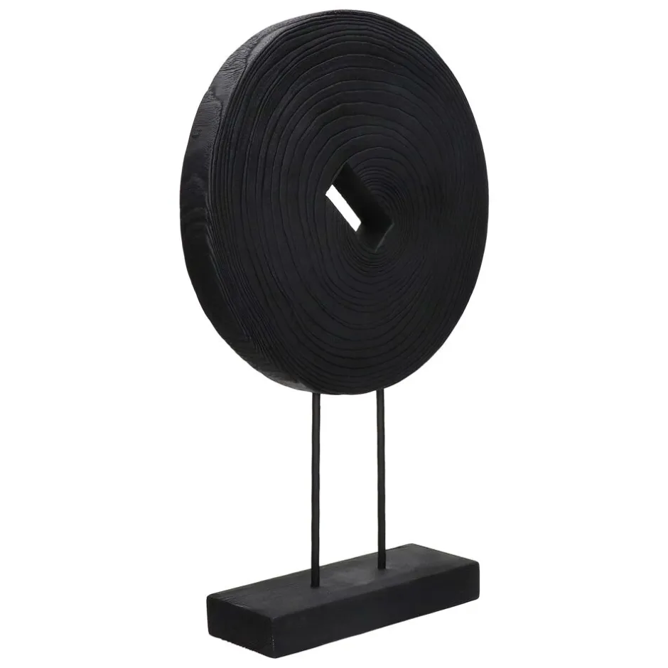 Pomax Objets De Décoration-CARDENA - objet déco - bois de paulownia - L 33 x W 9 x H 53 cm - noir